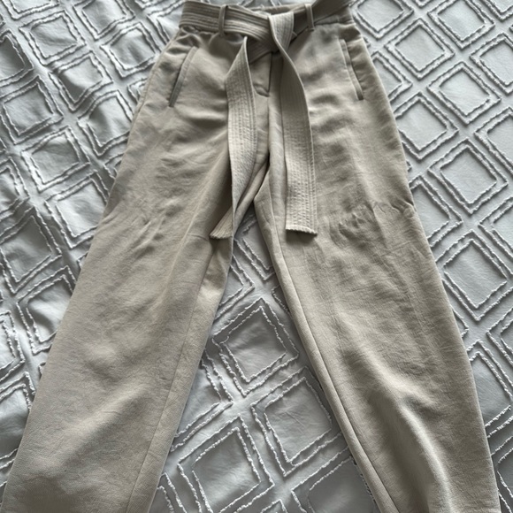 Wilfred Tie-Front Light Grey Dress Pant Size 2 - Picture 2 of 3